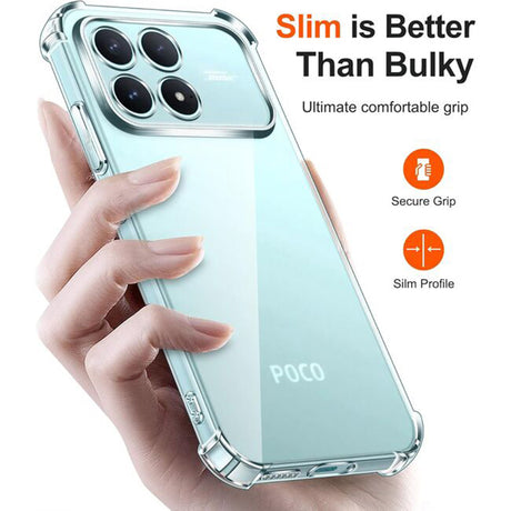 Husa de protectie Techsuit Shockproof Clear Silicone compatibil cu Xiaomi Poco F8 Ultra, Transparent