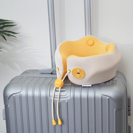 Havit Neck Massager Smart Life (NM1702), for Travel, Portable, Lightweight, Hot Compress, Memory Foam, 2200mAh, Galben