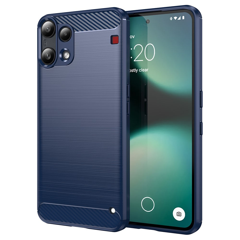 Husa de protectie Techsuit Carbon Silicone compatibil cu Nothing Phone (3a) Lite, Albastru