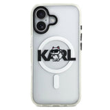 Husa de protectie Karl Lagerfeld IML Choupette Sketch Logo MagSafe (KLHMP17SHGCHGKBT) compatibil cu iPhone 17, Transparent