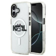 Husa de protectie Karl Lagerfeld IML Choupette Sketch Logo MagSafe (KLHMP17SHGCHGKBT) compatibil cu iPhone 17, Transparent