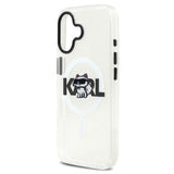 Husa de protectie Karl Lagerfeld IML Choupette Sketch Logo MagSafe (KLHMP17SHGCHGKBT) compatibil cu iPhone 17, Transparent