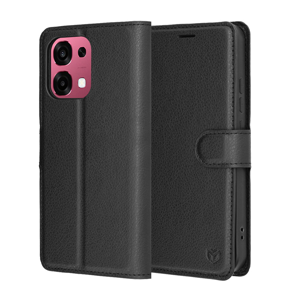 Husa de protectie Techsuit Leather Folio compatibil cu Oppo A6 Pro 4G / A6 Pro 5G, Negru
