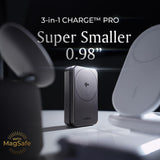 Incarcator Lisen Wireless W106 (YL0424120009), with Wall Charger, MagSafe, Fast Charging, 3in1, Qi2, Foldable, 15W, Gri