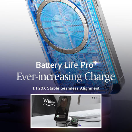 Incarcator Lisen Wireless W106 (YL0424120009), with Wall Charger, MagSafe, Fast Charging, 3in1, Qi2, Foldable, 15W, Gri