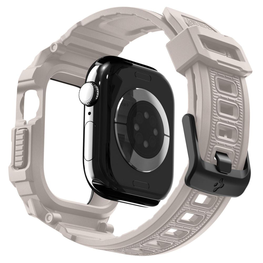 Accesoriu smartwatch Spigen Rugged Armor Pro V2 (ACS10506) compatibil cu Apple Watch 10 46mm / Watch 11 46mm, Dune Beige