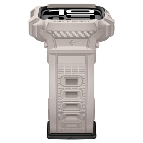 Accesoriu smartwatch Spigen Rugged Armor Pro V2 (ACS10506) compatibil cu Apple Watch 10 46mm / Watch 11 46mm, Dune Beige