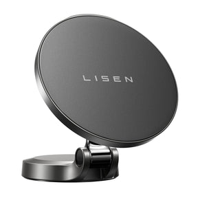 Suport Lisen with Wireless Charging (YL0223090006), Magnetic, for Dashboard, Universal, Elegant, 15W, Negru