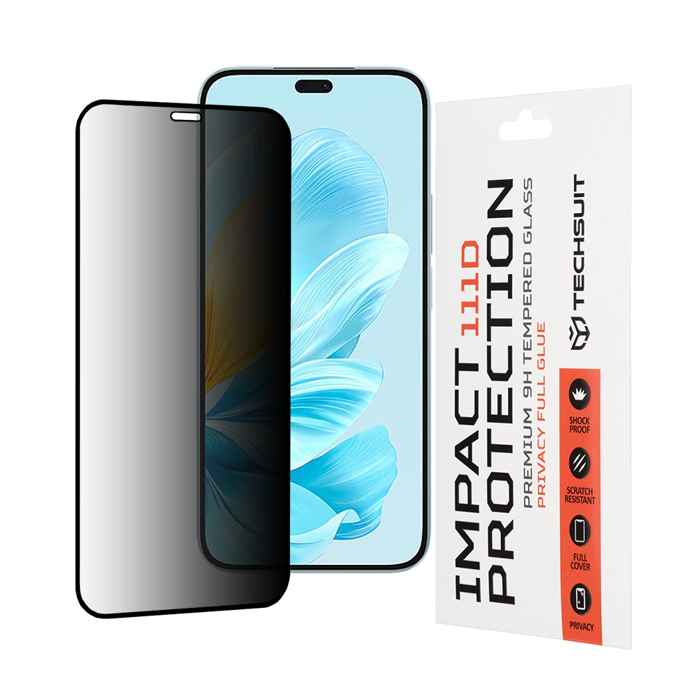 Folie de protectie Techsuit 111D Privacy Full Glue compatibil cu Honor 200 Lite, Negru