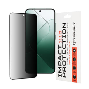 Folie de protectie Techsuit 111D Privacy Full Glue compatibil cu Xiaomi 14, Negru