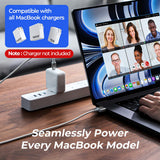 Cablu Lisen (YL0123070001), Type-C to MagSafe 3, for MacBook, 140W, Super Fast Charging, Braided, 2m, Argintiu