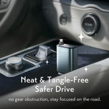 Incarcator Lisen Car (YL0325010016), 3in1, with Type-C Retractable Cable, 57W, Aluminum Alloy, 12V/24V, Negru