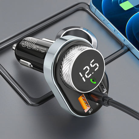 Incarcator Proove Car with FM Modulator (FMSL30110001), USB, Type-C, U-Disk, TF, Bluetooth 5.4, Fast Charge, 30W, Negru