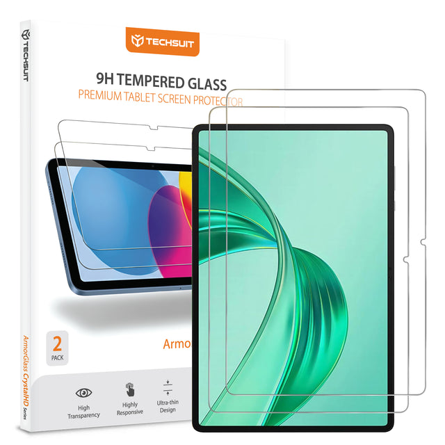 Husa de protectie tableta Techsuit ArmorGlass CrystalHD (set de 2) compatibil cu Honor Pad X8a / Oppo Pad (2022) / Xiaomi Pad 6 / Pad 6 Pro, Transparent