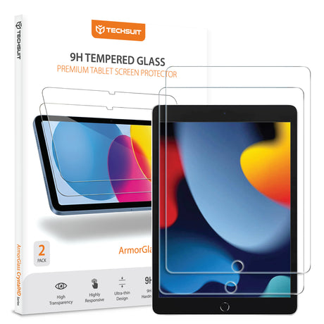 Husa de protectie tableta Techsuit ArmorGlass CrystalHD (set de 2) compatibil cu iPad 10.2 (2019/2020/2021), Transparent