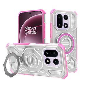 Husa de protectie Techsuit Carbon Shield PRO compatibil cu OnePlus 15, Roz Transparent