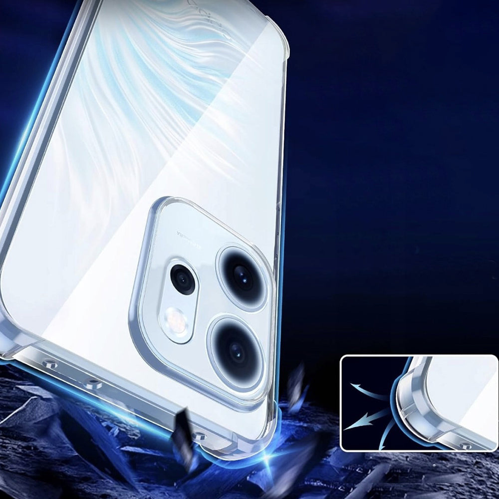 Husa de protectie Techsuit Shockproof Clear Silicone compatibil cu Oppo Reno15 F / Reno15 FS 5G, Transparent