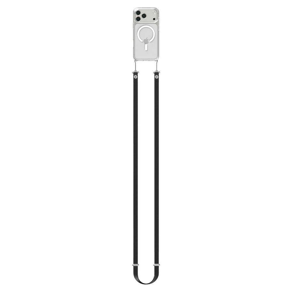 Suport Spigen Lanyard Strap DA30L (AFA10614), Neck/Crossbody Wear, for Phone Cases, Magnetic Length Adjustmen, Negru