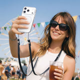 Suport Spigen Lanyard Strap DA30L (AFA10614), Neck/Crossbody Wear, for Phone Cases, Magnetic Length Adjustmen, Negru