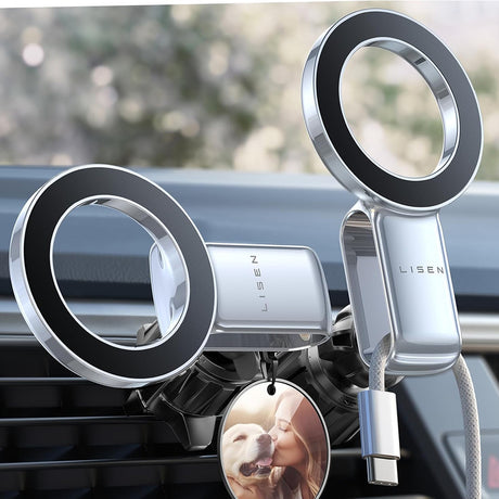 Suport Lisen (YL0224050012), Magnetic Grip, for Air Vent, Foldable, 360° Adjustable, Secure Fit, Negru