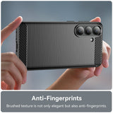 Husa de protectie Techsuit Carbon Silicone compatibil cu Samsung Galaxy S26 Plus, Negru