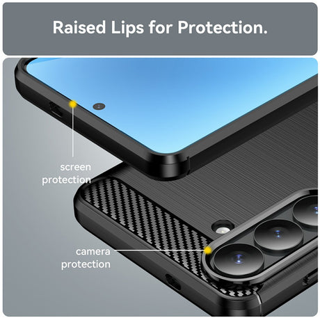 Husa de protectie Techsuit Carbon Silicone compatibil cu Samsung Galaxy S26 Plus, Negru