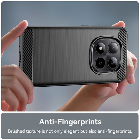 Husa de protectie Techsuit Carbon Silicone compatibil cu Xiaomi Redmi Note 15 Pro+ 5G / Poco M8 Pro 5G, Negru