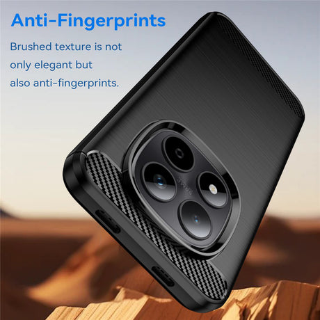 Husa de protectie Techsuit Carbon Silicone compatibil cu Xiaomi Redmi Note 15 Pro+ 5G / Poco M8 Pro 5G, Negru