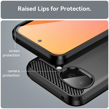 Husa de protectie Techsuit Carbon Silicone compatibil cu Google Pixel 10a, Negru