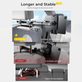 Suport Lisen (YL0423090004), for Headrest, 360° Rotation, Adjustable, for Phone, Tablet up to 12.9", Negru