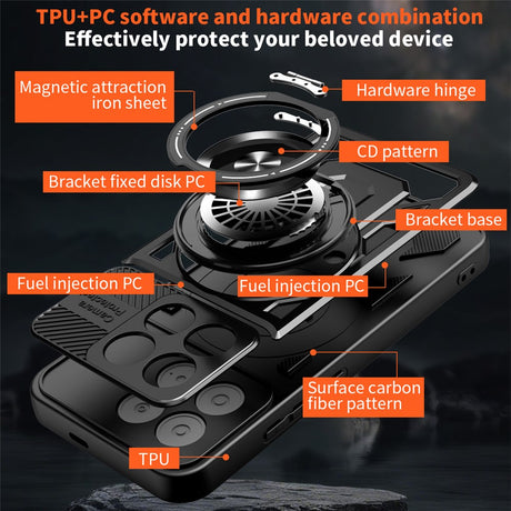 Husa de protectie Techsuit RuggedCam compatibil cu Xiaomi Poco F8 Pro, Negru