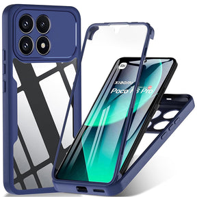Folie de protectie Techsuit ColorVerse 360 Series + compatibil cu Xiaomi Poco F8 Pro, Albastru