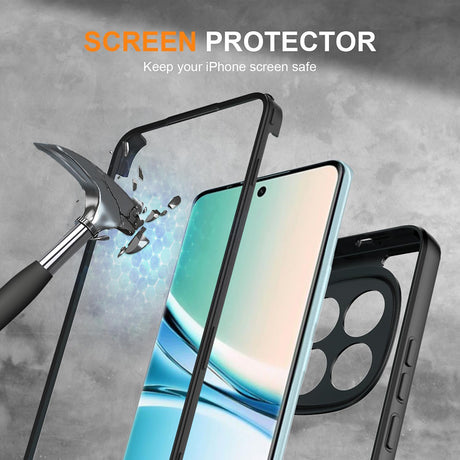 Folie de protectie Techsuit ColorVerse 360 Series + compatibil cu Xiaomi Redmi Note 15 4G, Negru