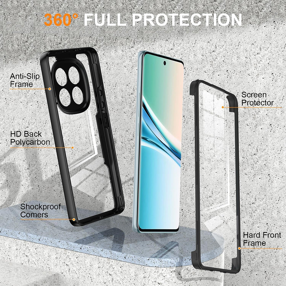 Folie de protectie Techsuit ColorVerse 360 Series + compatibil cu Xiaomi Redmi Note 15 4G, Negru
