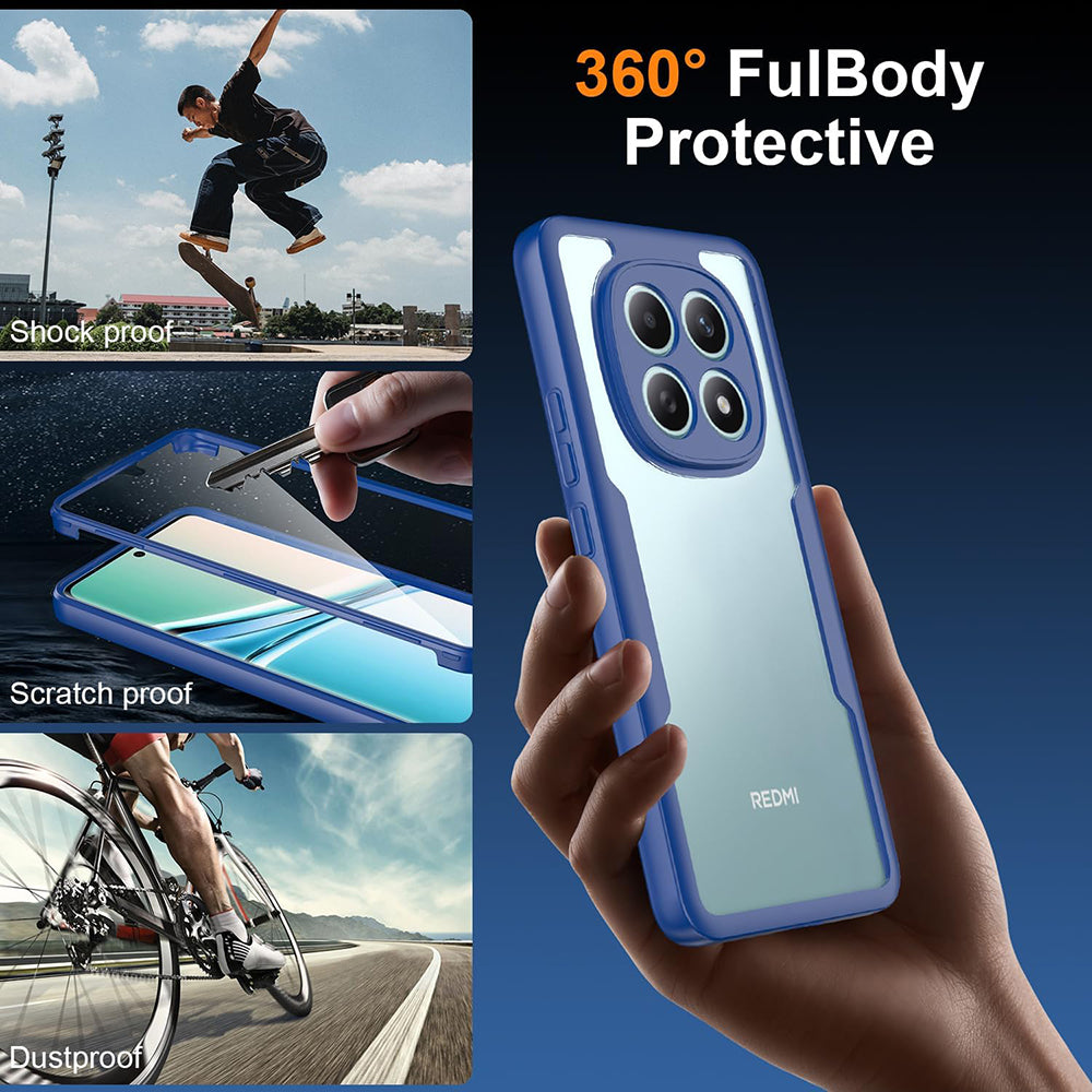 Folie de protectie Techsuit ColorVerse 360 Series + compatibil cu Xiaomi Redmi Note 15 5G / Poco M8 5G, Albastru