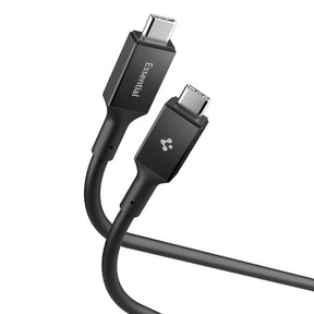 Cablu Spigen Essential EB24015CC (ACA10423), Fast Charging, Type-C, 240W, 40Gbps, E-Marker Chip, 8K, 1.5m, Negru