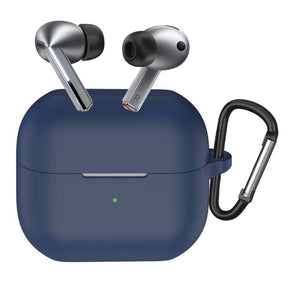 Casti Techsuit Silicone Case, for Samsung Galaxy Buds 3 / 3 Pro / 3 FE, Smooth Ultrathin Material, Bleumarin