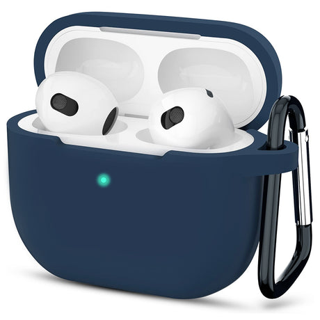Casti Techsuit Silicone Case, for Apple AirPods 3, Smooth Ultrathin Material, Bleumarin