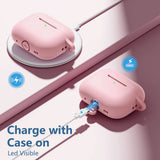 Casti Techsuit Silicone Case, for AirPods 4, Smooth Ultrathin Material, Roz