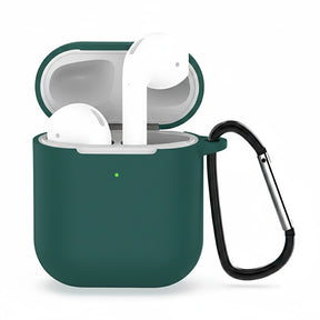 Casti Techsuit Silicone Case, for AirPods 1 / AirPods 2, Smooth Ultrathin Material, Verde Inchis