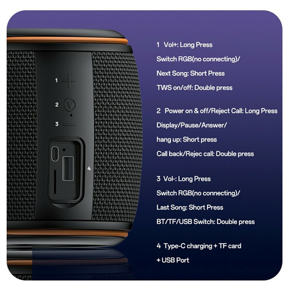 Yesido Wireless Speaker YSW40 negru