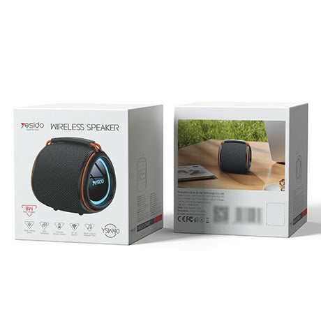 Casti Yesido Wireless Speaker (YSW40), Bluetooth 5.3, Type-C, TF Card, USB, 1200mAh, 8W, Negru