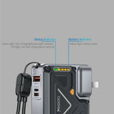 Baterie externa Yesido (YP89), 10000mAh, USB / Lightning / Type-C, 22.5W, Gri
