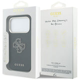 Husa de protectie Guess Hardcase Resin Logo (GUHCP17L5PS4RGGK) compatibil cu iPhone 17 Pro, Negru