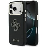 Husa de protectie Guess Hardcase Resin Logo (GUHCP17X5PS4RGGK) compatibil cu iPhone 17 Pro Max, Negru