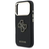 Husa de protectie Guess Hardcase Resin Logo (GUHCP17X5PS4RGGK) compatibil cu iPhone 17 Pro Max, Negru