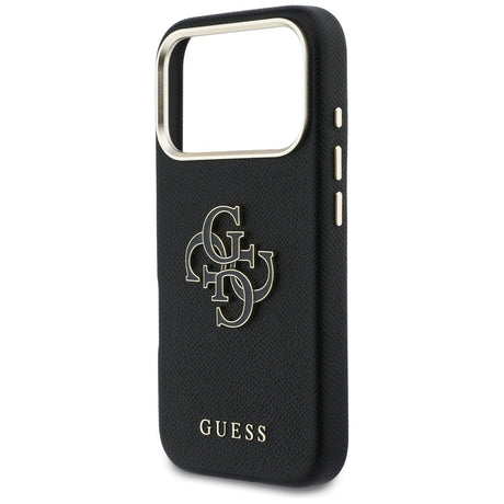 Husa de protectie Guess Hardcase Resin Logo (GUHCP17X5PS4RGGK) compatibil cu iPhone 17 Pro Max, Negru
