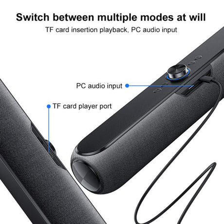 Casti Yesido Wireless Speaker (YSW42), Bluetooth 5.3, Type-C, TF, 2000mAh, 20W, Negru
