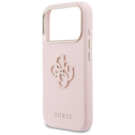 Husa de protectie Guess Hardcase Resin Logo compatibil cu iPhone 17 Pro, Roz