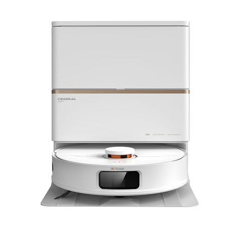 Deerma Robot Vacuum Cleaner (X80), Dry & Wet Cleaning, 15000Pa, Self-service, Laser Sensor, Carpet Boost, 5200mAh, Alb